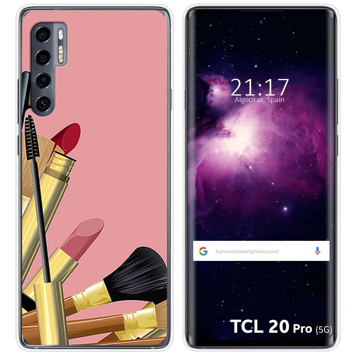 Funda Gel Tpu para TCL 20 Pro 5G diseño Brochas Dibujos