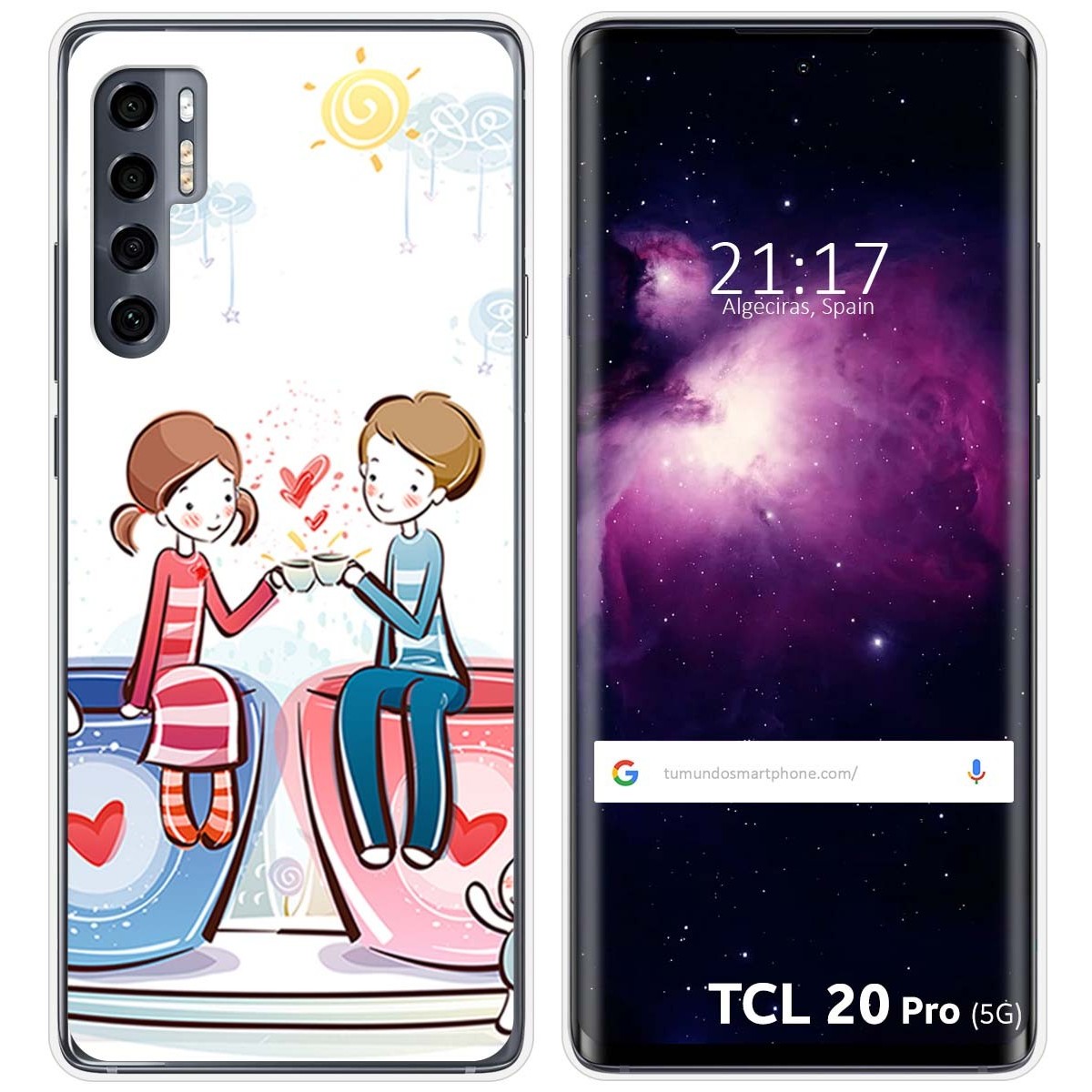 Funda Gel Tpu para TCL 20 Pro 5G diseño Café Dibujos