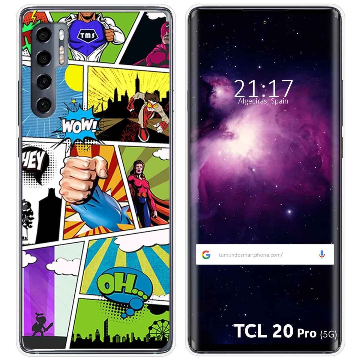 Funda Gel Tpu para TCL 20 Pro 5G diseño Comic Dibujos