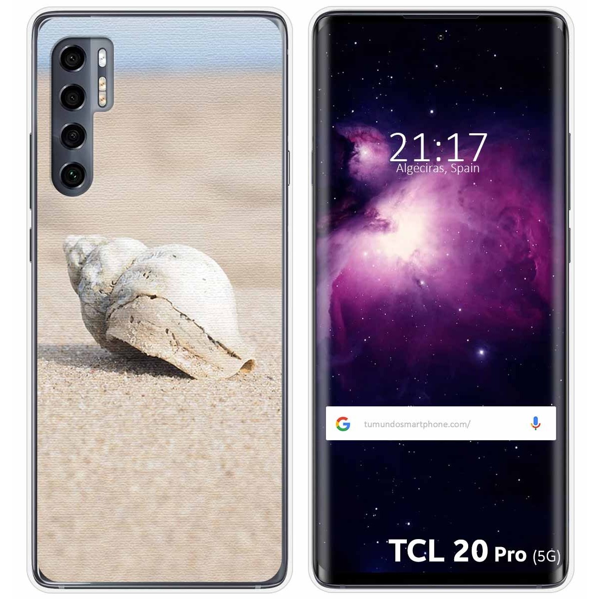 Funda Gel Tpu para TCL 20 Pro 5G diseño Concha Dibujos