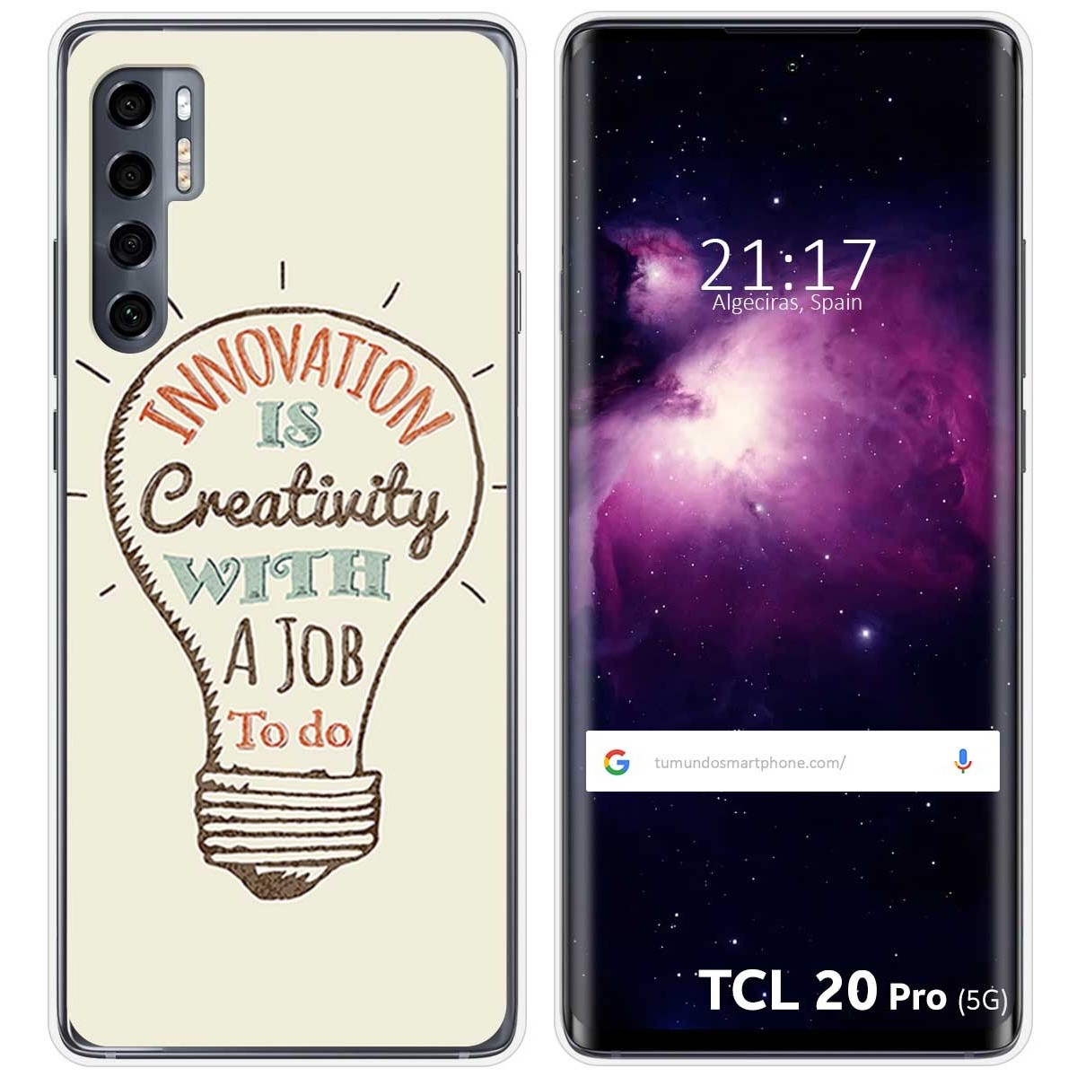 Funda Gel Tpu para TCL 20 Pro 5G diseño Creativity Dibujos