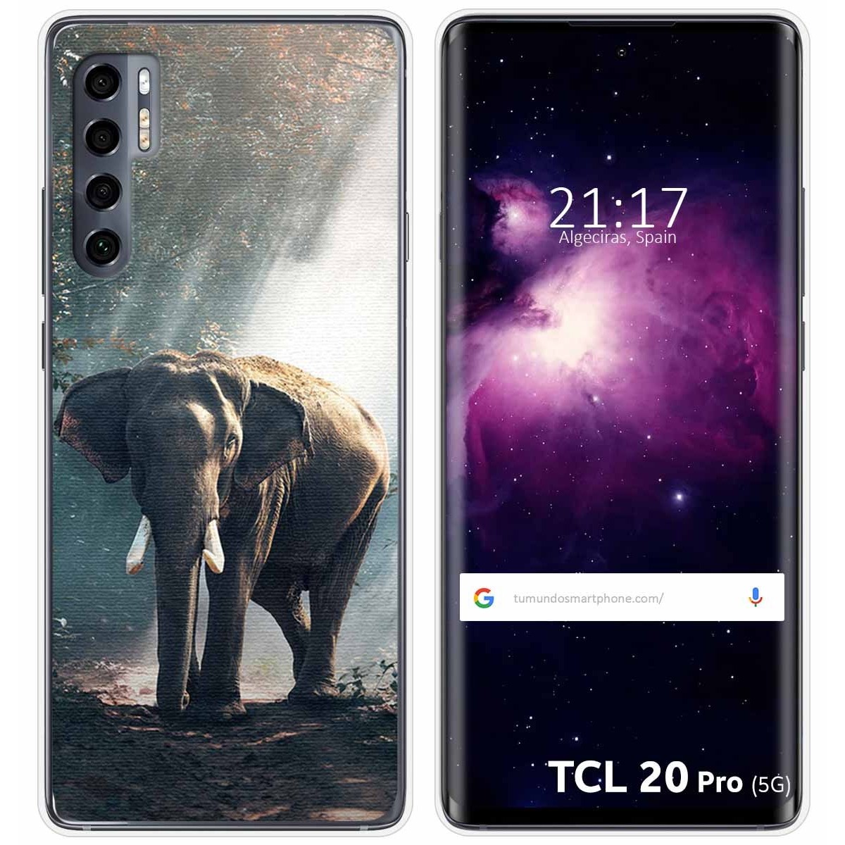 Funda Gel Tpu para TCL 20 Pro 5G diseño Elefante Dibujos