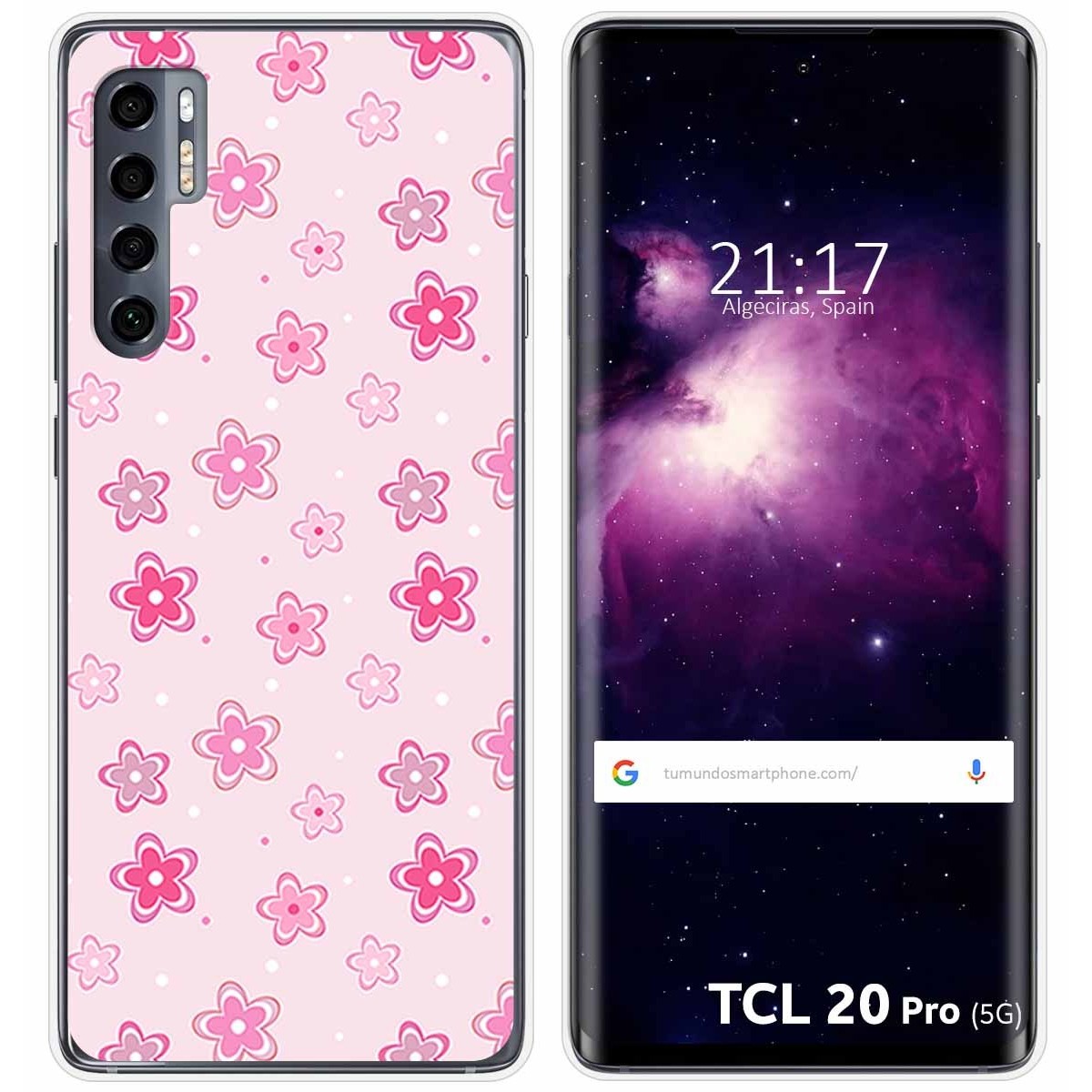 Funda Gel Tpu para TCL 20 Pro 5G diseño Flores Dibujos