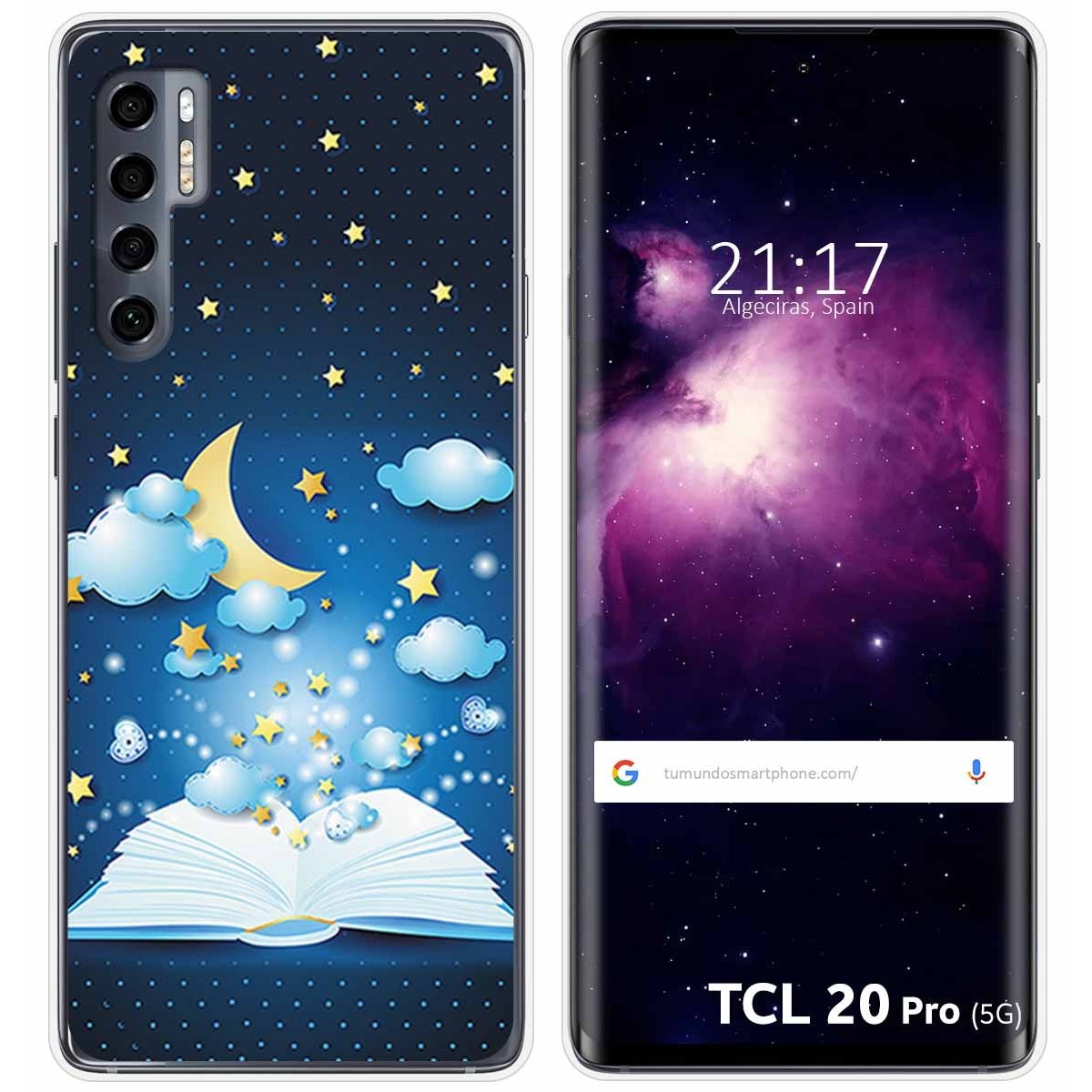 Funda Gel Tpu para TCL 20 Pro 5G diseño Libro Cuentos Dibujos
