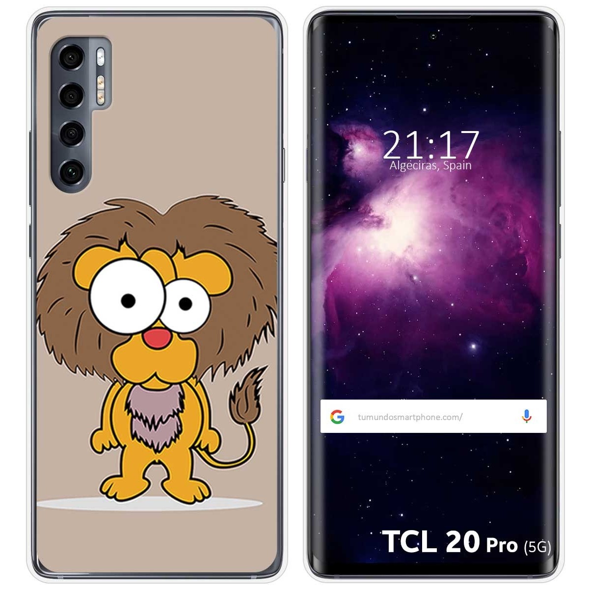 Funda Gel Tpu para TCL 20 Pro 5G diseño Leon Dibujos