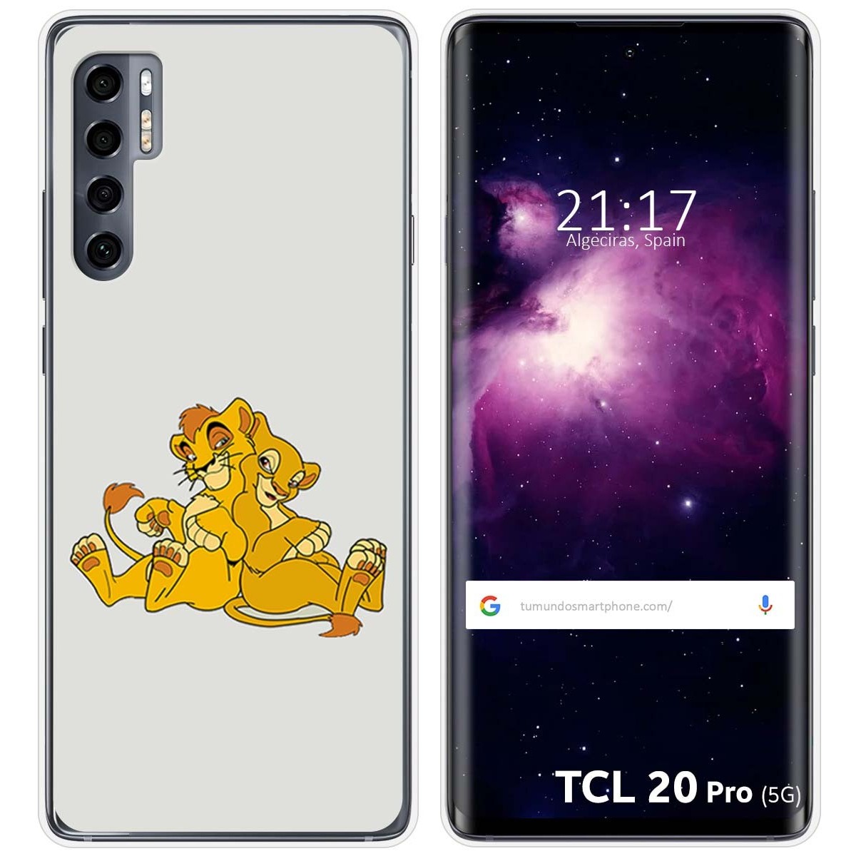 Funda Gel Tpu para TCL 20 Pro 5G diseño Leones Dibujos