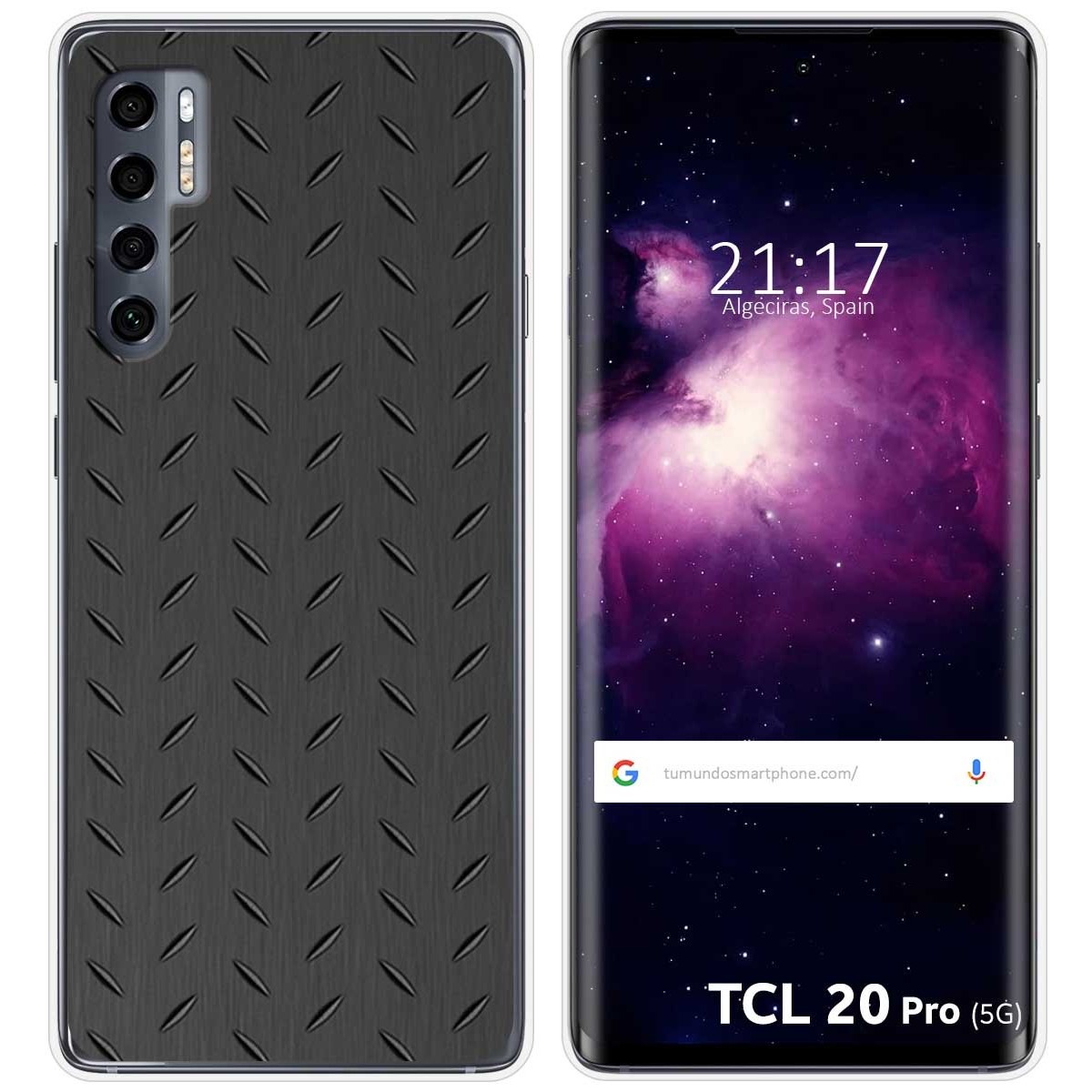 Funda Gel Tpu para TCL 20 Pro 5G diseño Metal Dibujos