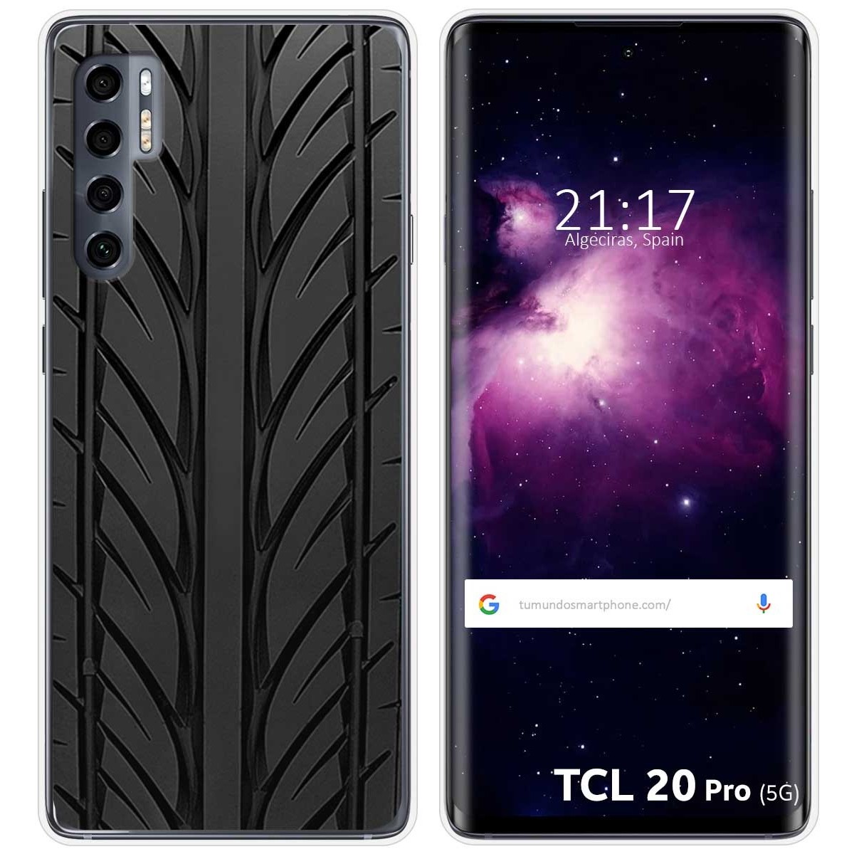 Funda Gel Tpu para TCL 20 Pro 5G diseño Neumatico Dibujos