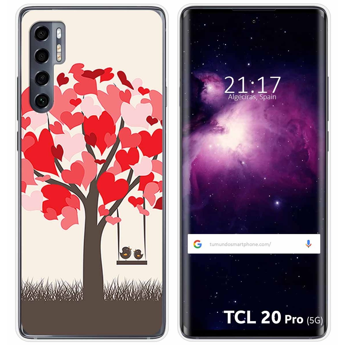Funda Gel Tpu para TCL 20 Pro 5G diseño Pajaritos Dibujos