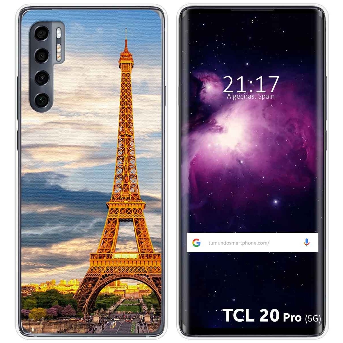 Funda Gel Tpu para TCL 20 Pro 5G diseño Paris Dibujos