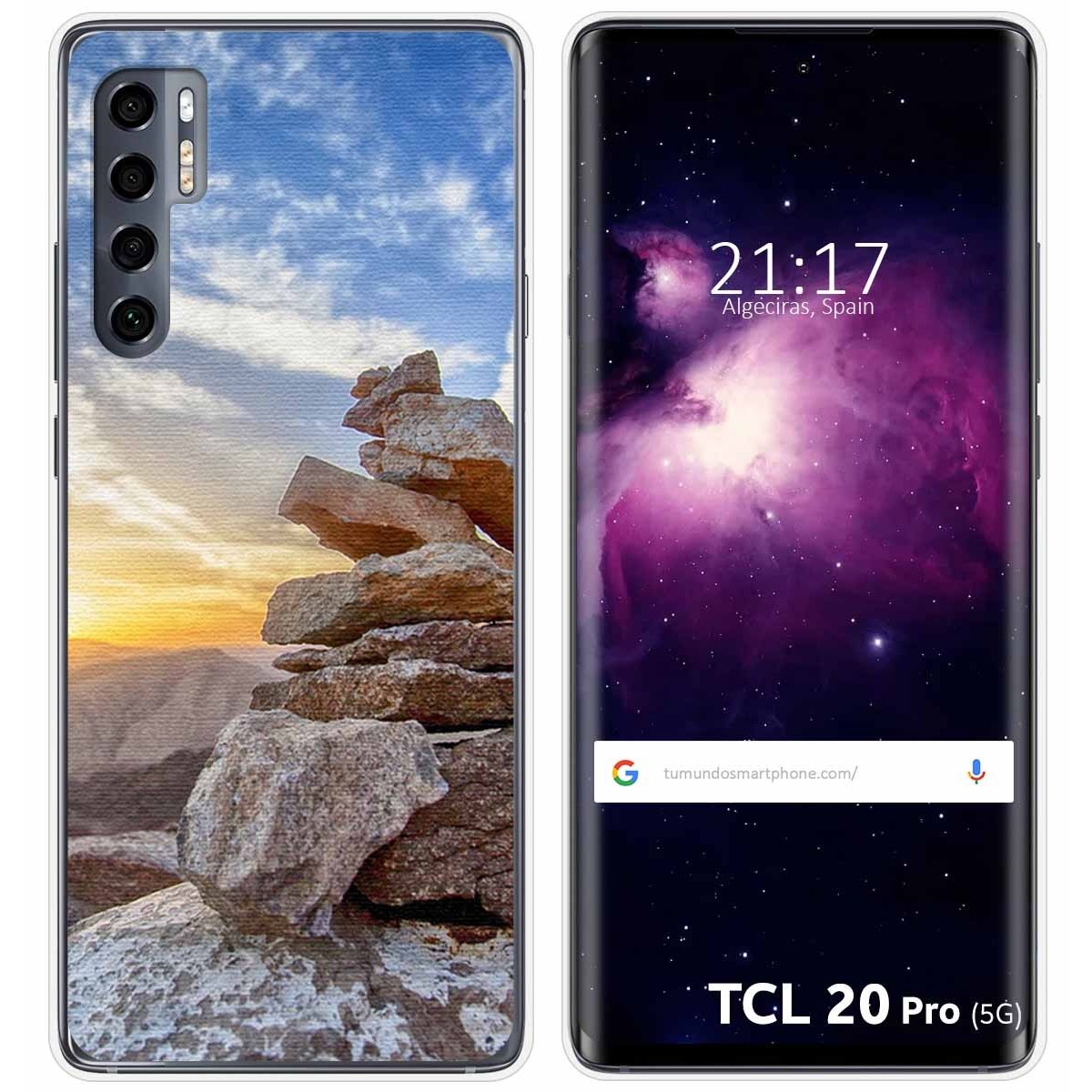 Funda Gel Tpu para TCL 20 Pro 5G diseño Sunset Dibujos