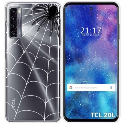 Funda Gel Transparente para TCL 20L / 20L+ diseño Araña Dibujos