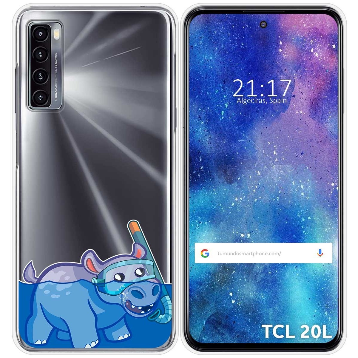 Funda Gel Transparente para TCL 20L / 20L+ diseño Hipo Dibujos