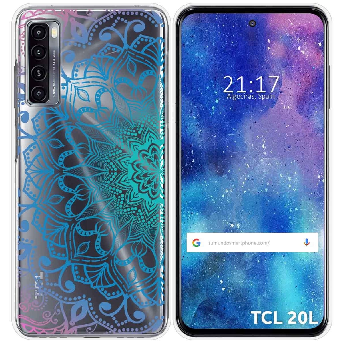 Funda Gel Transparente para TCL 20L / 20L+ diseño Mandala Dibujos