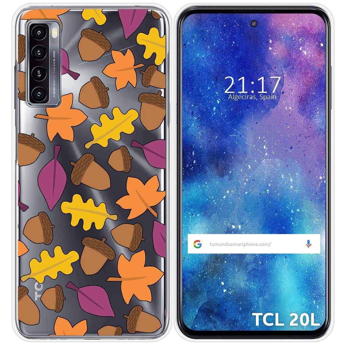 Funda Gel Transparente para TCL 20L / 20L+ diseño Otoño Dibujos