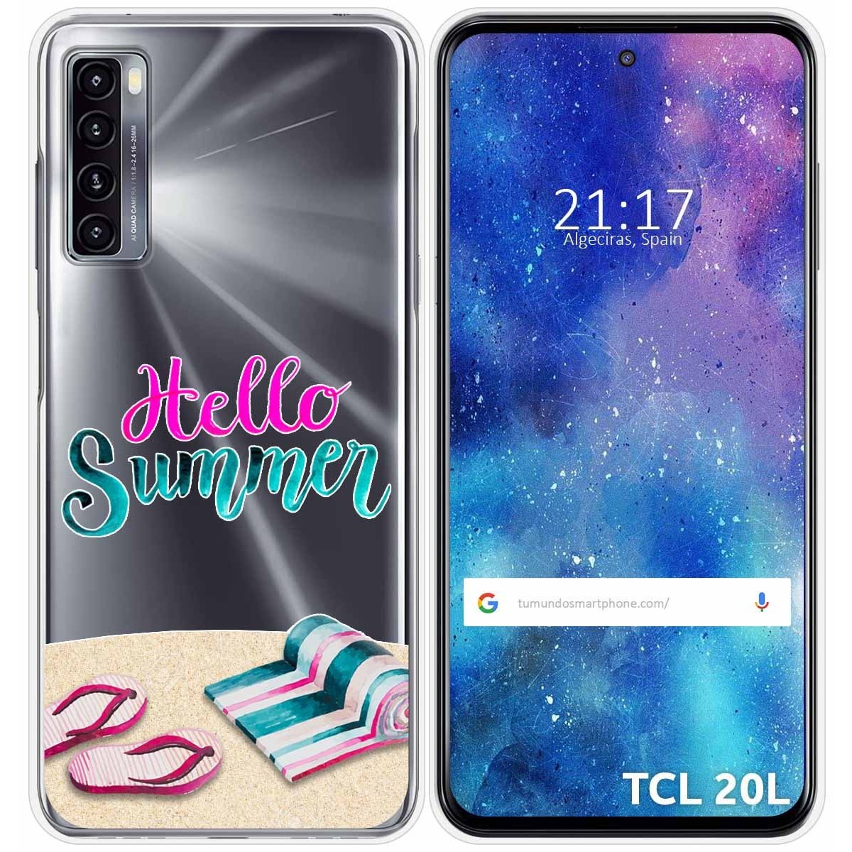 Funda Gel Transparente para TCL 20L / 20L+ diseño Summer Dibujos