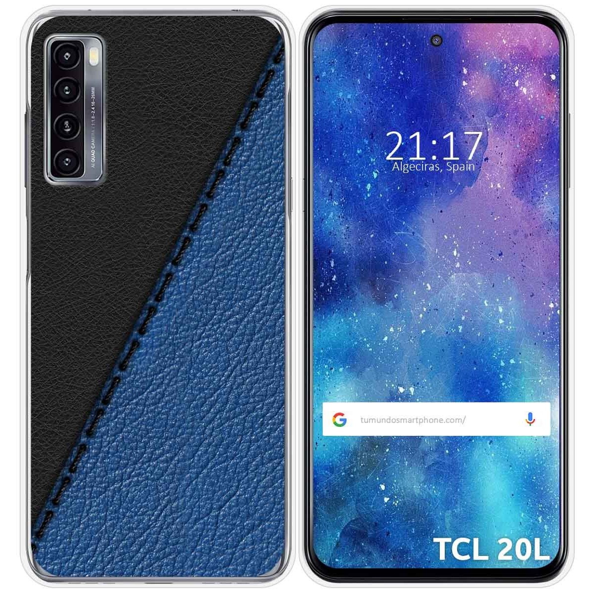 Funda Gel Tpu para TCL 20L / 20L+ diseño Cuero 02 Dibujos
