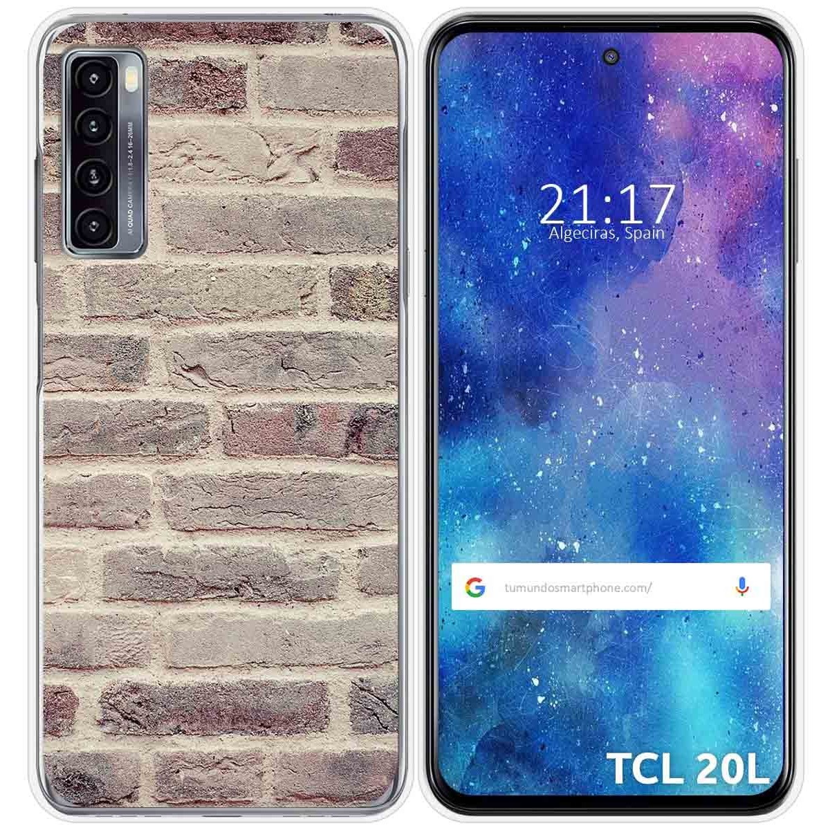 Funda Gel Tpu para TCL 20L / 20L+ diseño Ladrillo 01 Dibujos