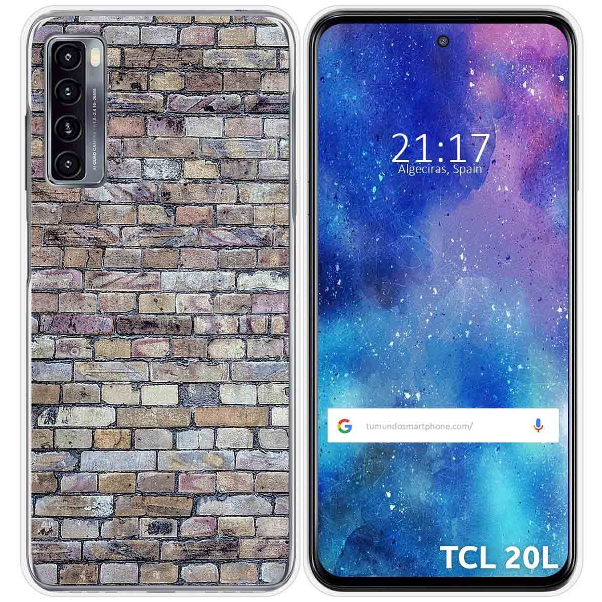 Funda Gel Tpu para TCL 20L / 20L+ diseño Ladrillo 02 Dibujos