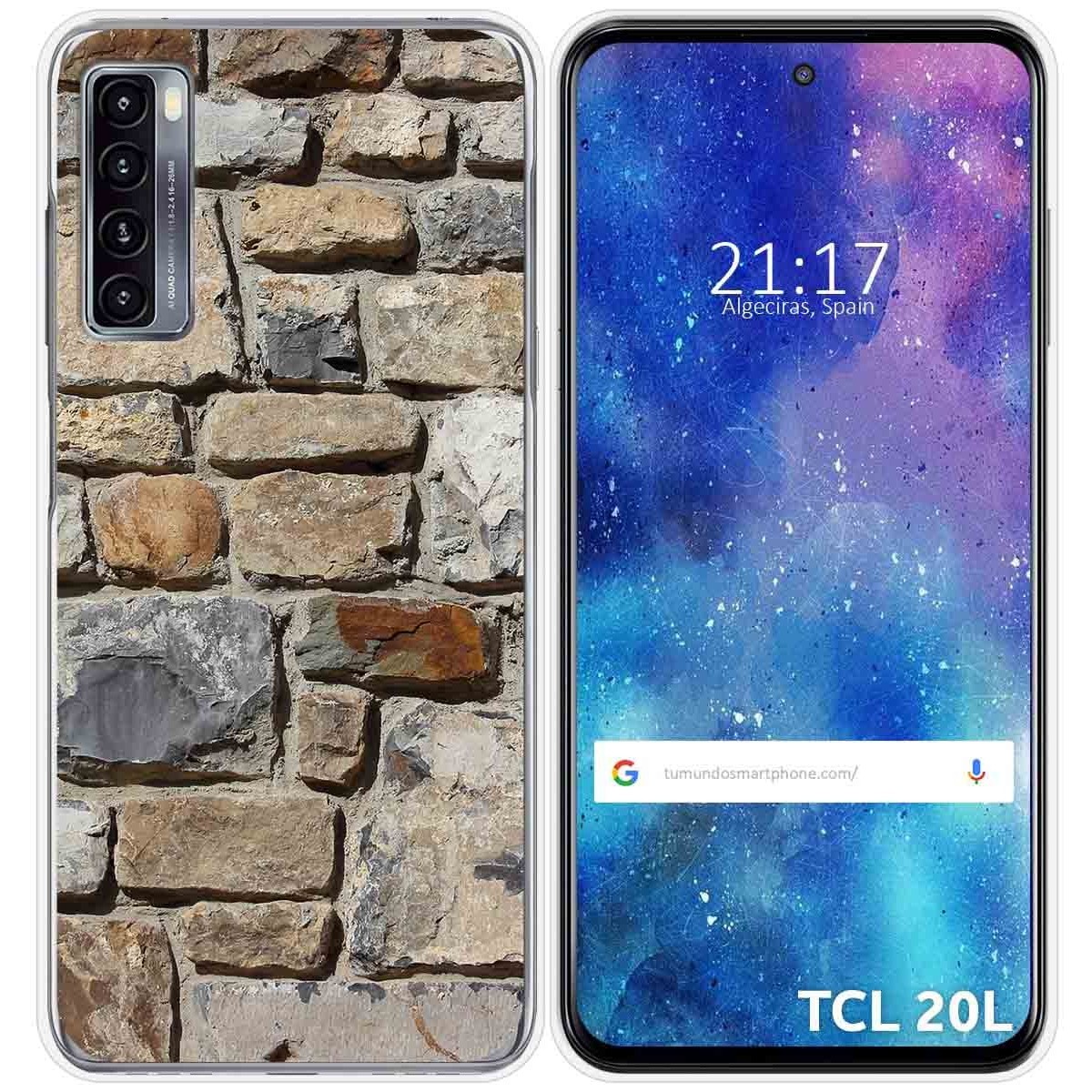 Funda Gel Tpu para TCL 20L / 20L+ diseño Ladrillo 03 Dibujos