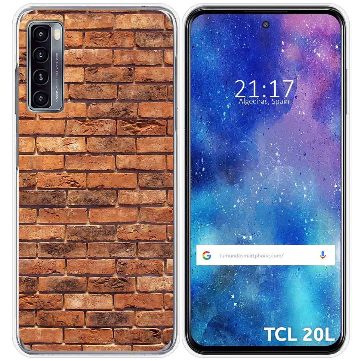 Funda Gel Tpu para TCL 20L / 20L+ diseño Ladrillo 04 Dibujos