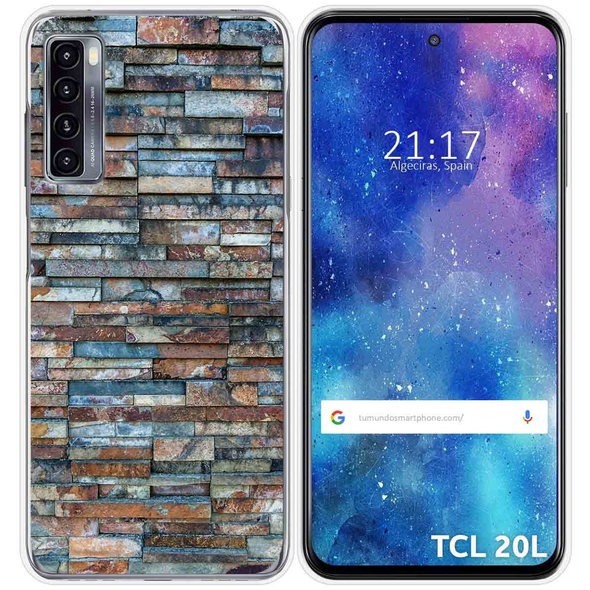 Funda Gel Tpu para TCL 20L / 20L+ diseño Ladrillo 05 Dibujos