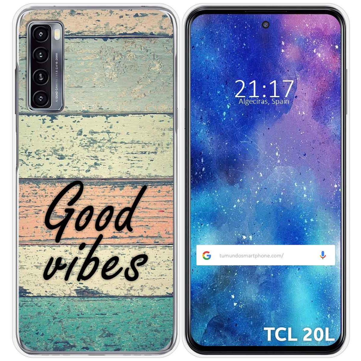 Funda Gel Tpu para TCL 20L / 20L+ diseño Madera 01 Dibujos