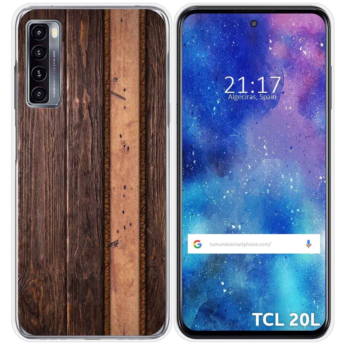 Funda Gel Tpu para TCL 20L / 20L+ diseño Madera 05 Dibujos