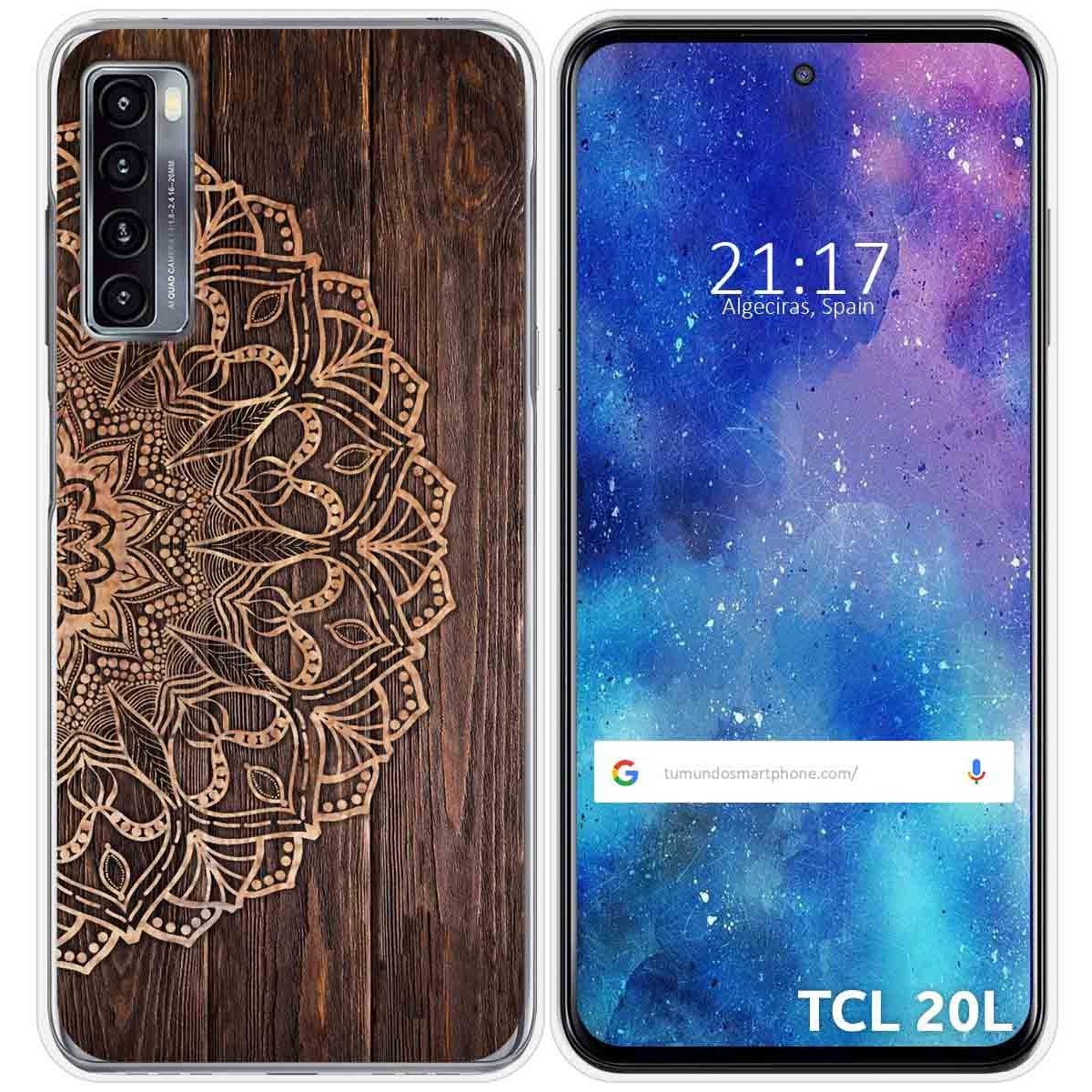 Funda Gel Tpu para TCL 20L / 20L+ diseño Madera 06 Dibujos