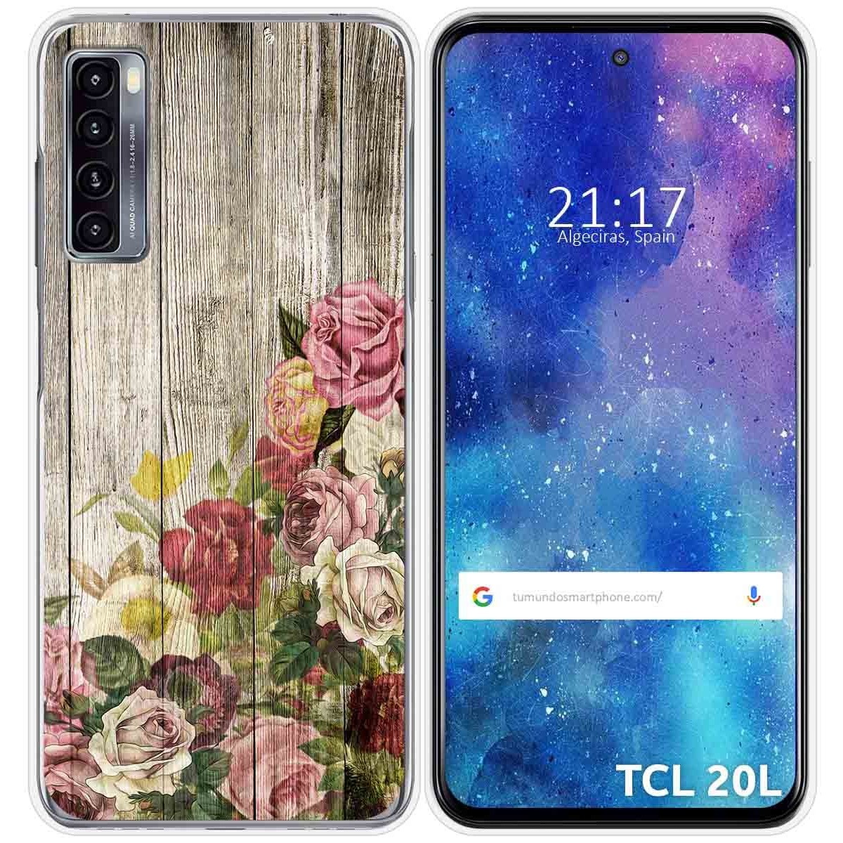 Funda Gel Tpu para TCL 20L / 20L+ diseño Madera 08 Dibujos