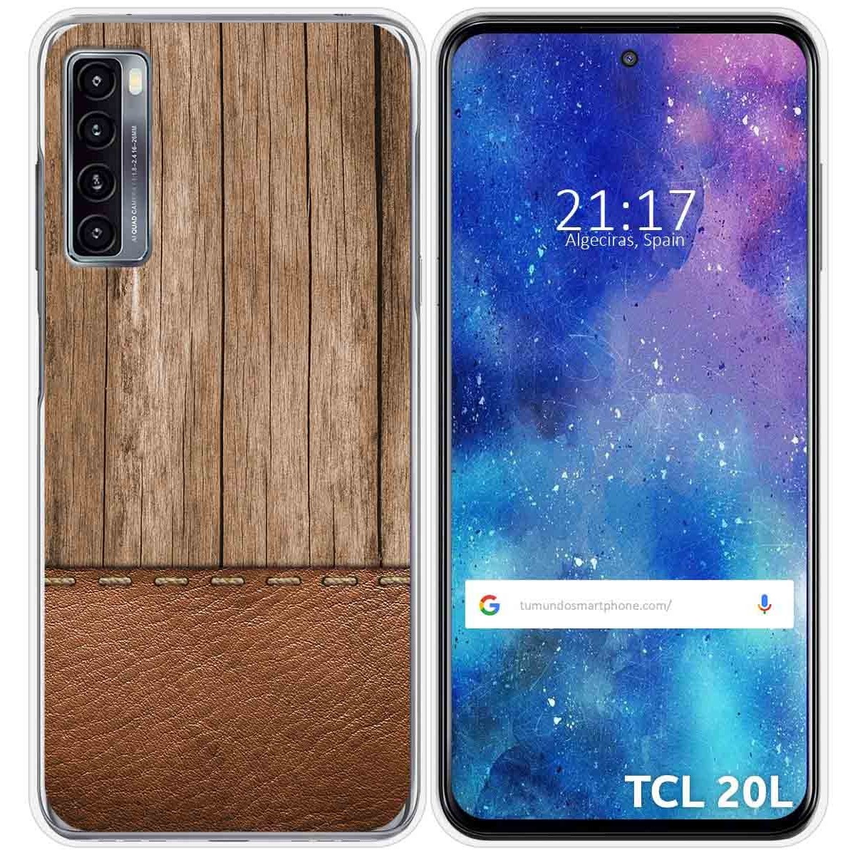 Funda Gel Tpu para TCL 20L / 20L+ diseño Madera 09 Dibujos