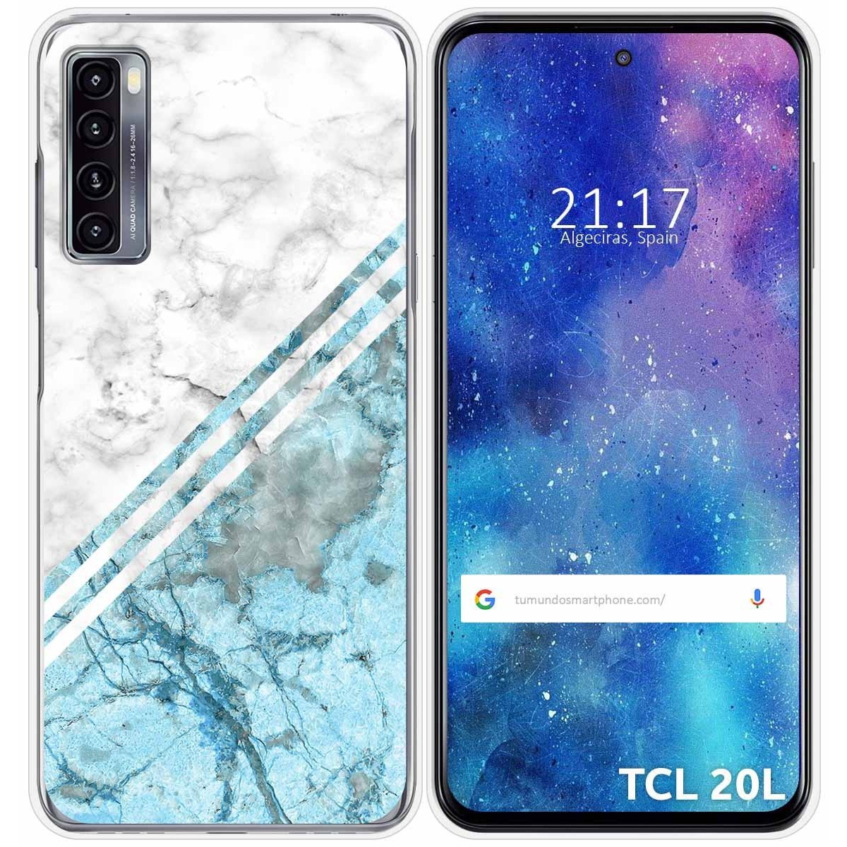 Funda Gel Tpu para TCL 20L / 20L+ diseño Mármol 02 Dibujos