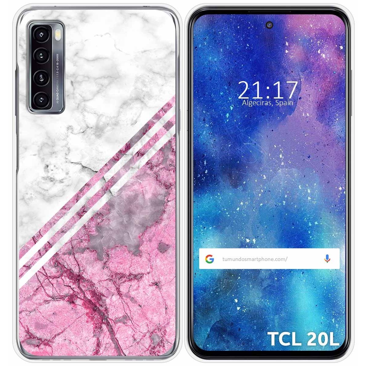 Funda Gel Tpu para TCL 20L / 20L+ diseño Mármol 03 Dibujos