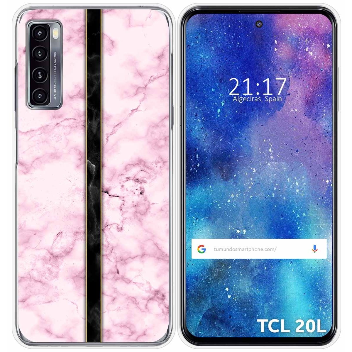 Funda Gel Tpu para TCL 20L / 20L+ diseño Mármol 04 Dibujos