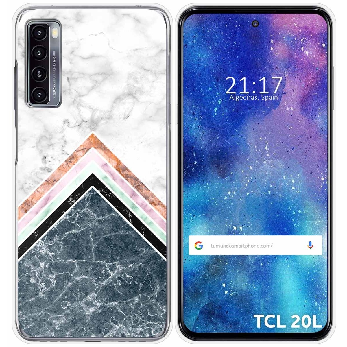 Funda Gel Tpu para TCL 20L / 20L+ diseño Mármol 05 Dibujos
