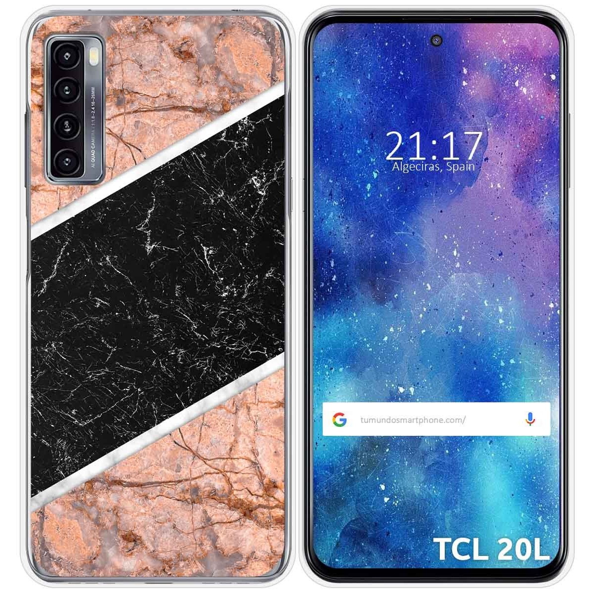Funda Gel Tpu para TCL 20L / 20L+ diseño Mármol 07 Dibujos