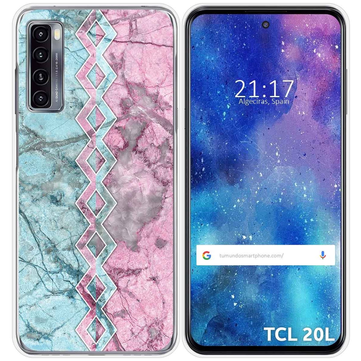 Funda Gel Tpu para TCL 20L / 20L+ diseño Mármol 08 Dibujos