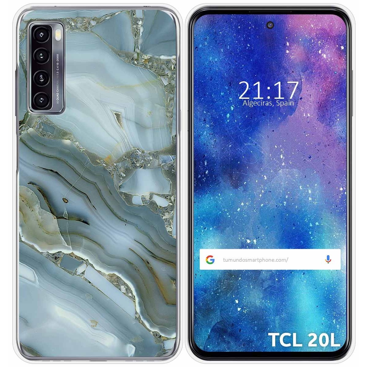 Funda Gel Tpu para TCL 20L / 20L+ diseño Mármol 09 Dibujos