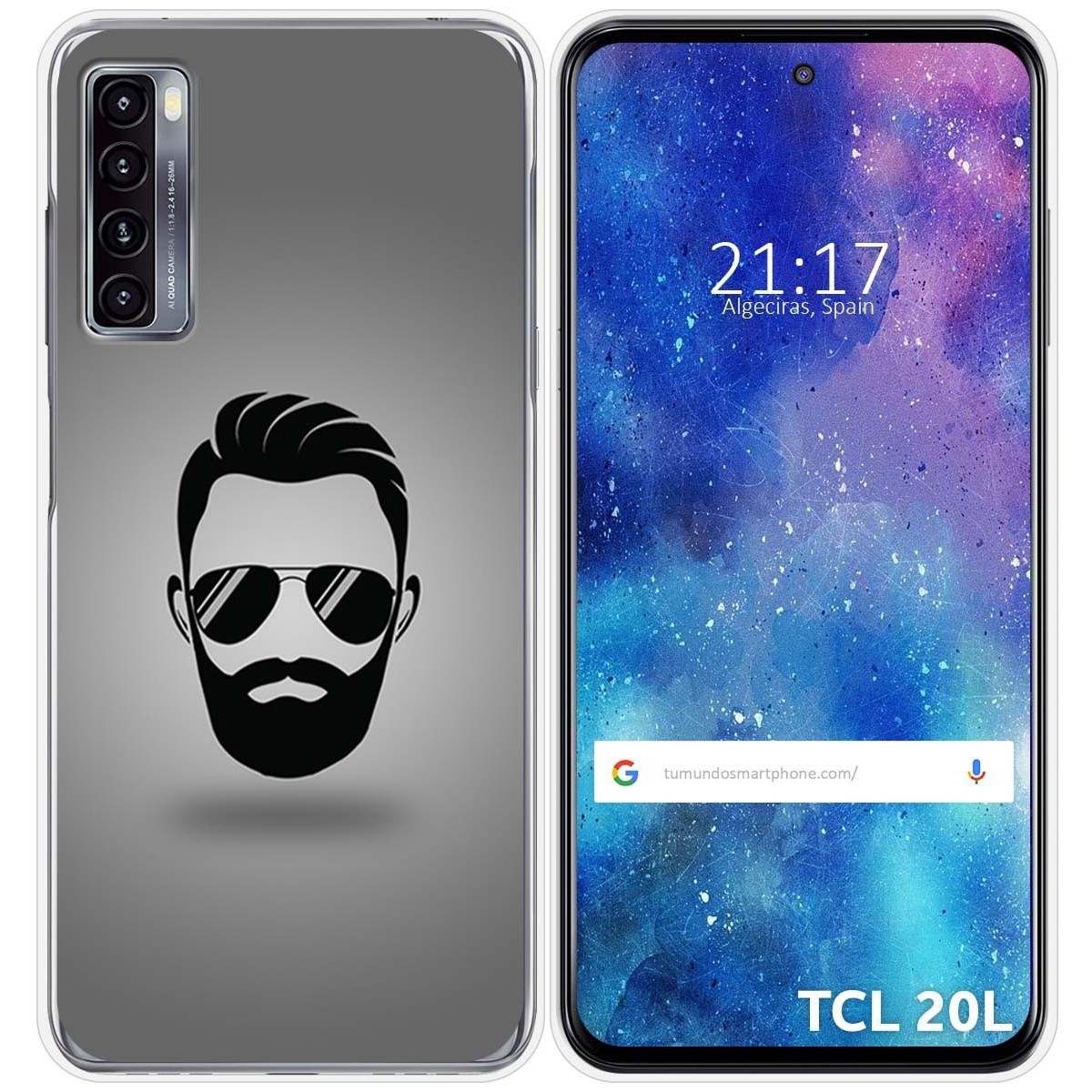 Funda Gel Tpu para TCL 20L / 20L+ diseño Barba Dibujos