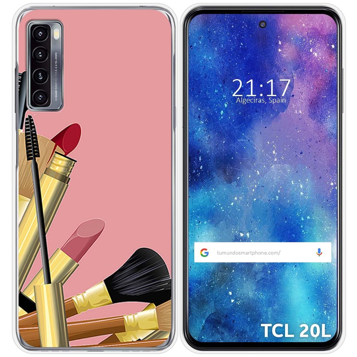 Funda Gel Tpu para TCL 20L / 20L+ diseño Brochas Dibujos