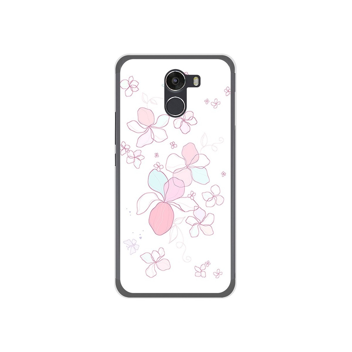 Funda Gel Tpu para Wileyfox Swift 2 Diseño Flores Minimal Dibujos