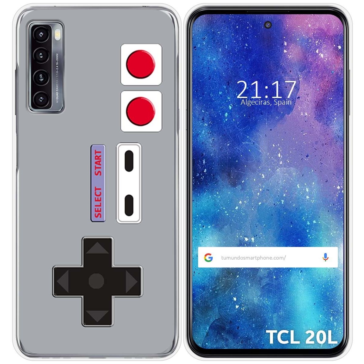 Funda Gel Tpu para TCL 20L / 20L+ diseño Consola Dibujos