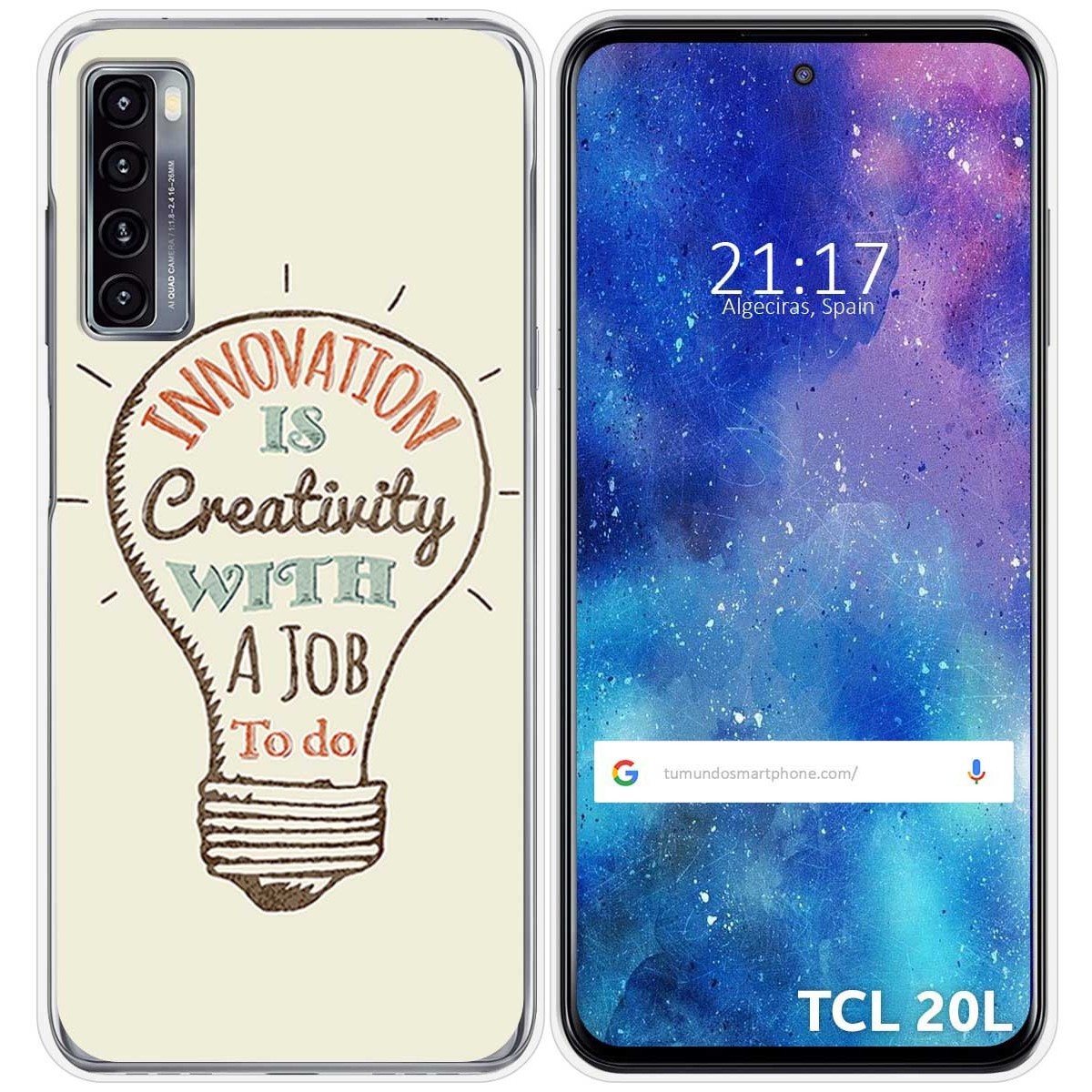 Funda Gel Tpu para TCL 20L / 20L+ diseño Creativity Dibujos