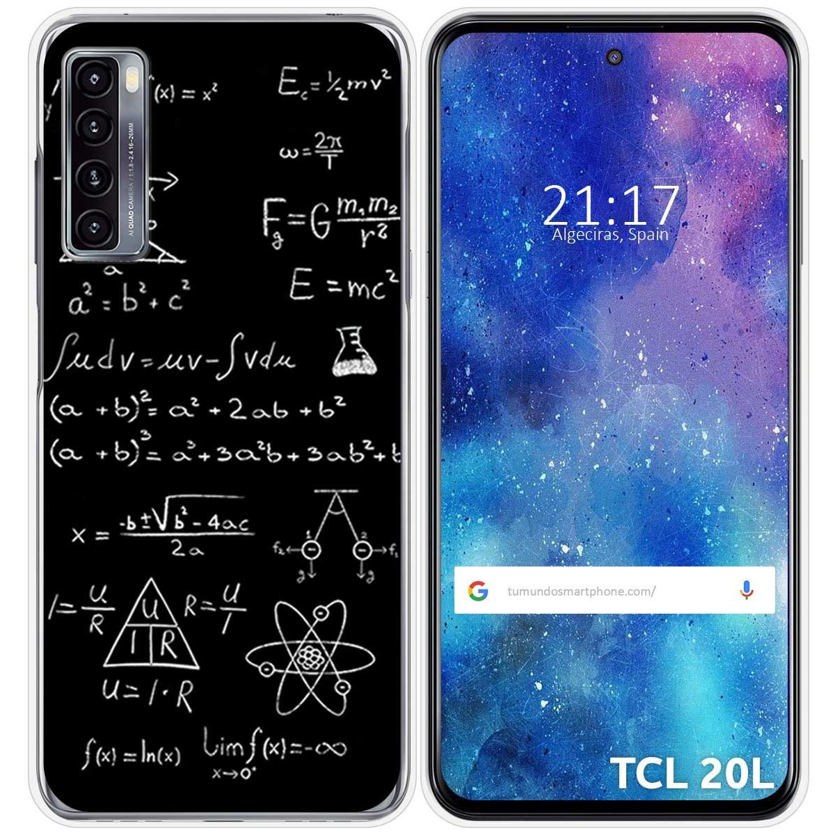 Funda Gel Tpu para TCL 20L / 20L+ diseño Formulas Dibujos