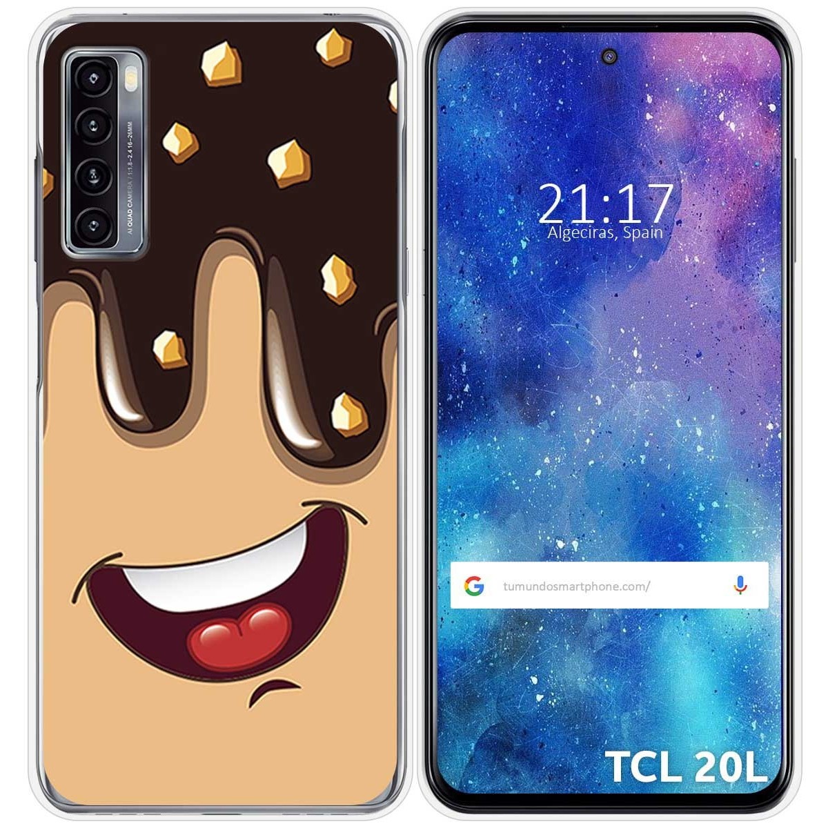 Funda Gel Tpu para TCL 20L / 20L+ diseño Helado Chocolate Dibujos
