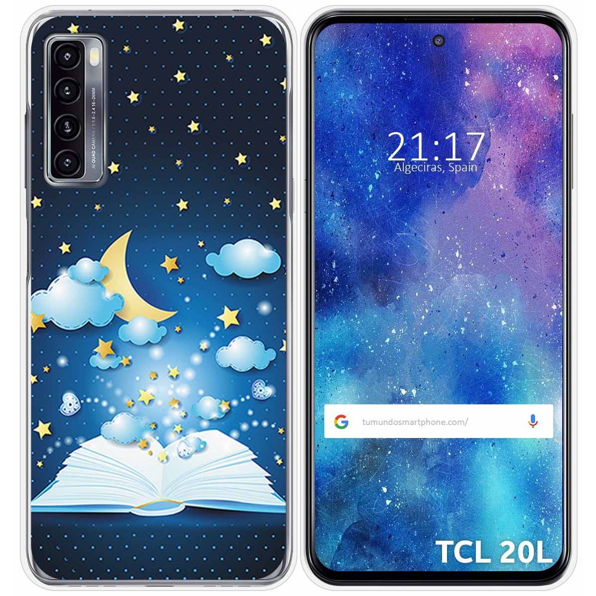 Funda Gel Tpu para TCL 20L / 20L+ diseño Libro Cuentos Dibujos