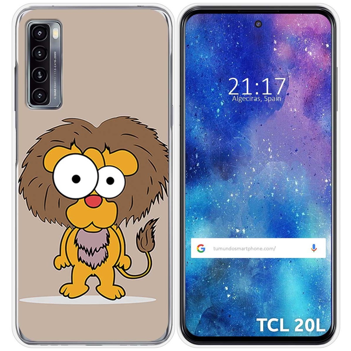 Funda Gel Tpu para TCL 20L / 20L+ diseño Leon Dibujos