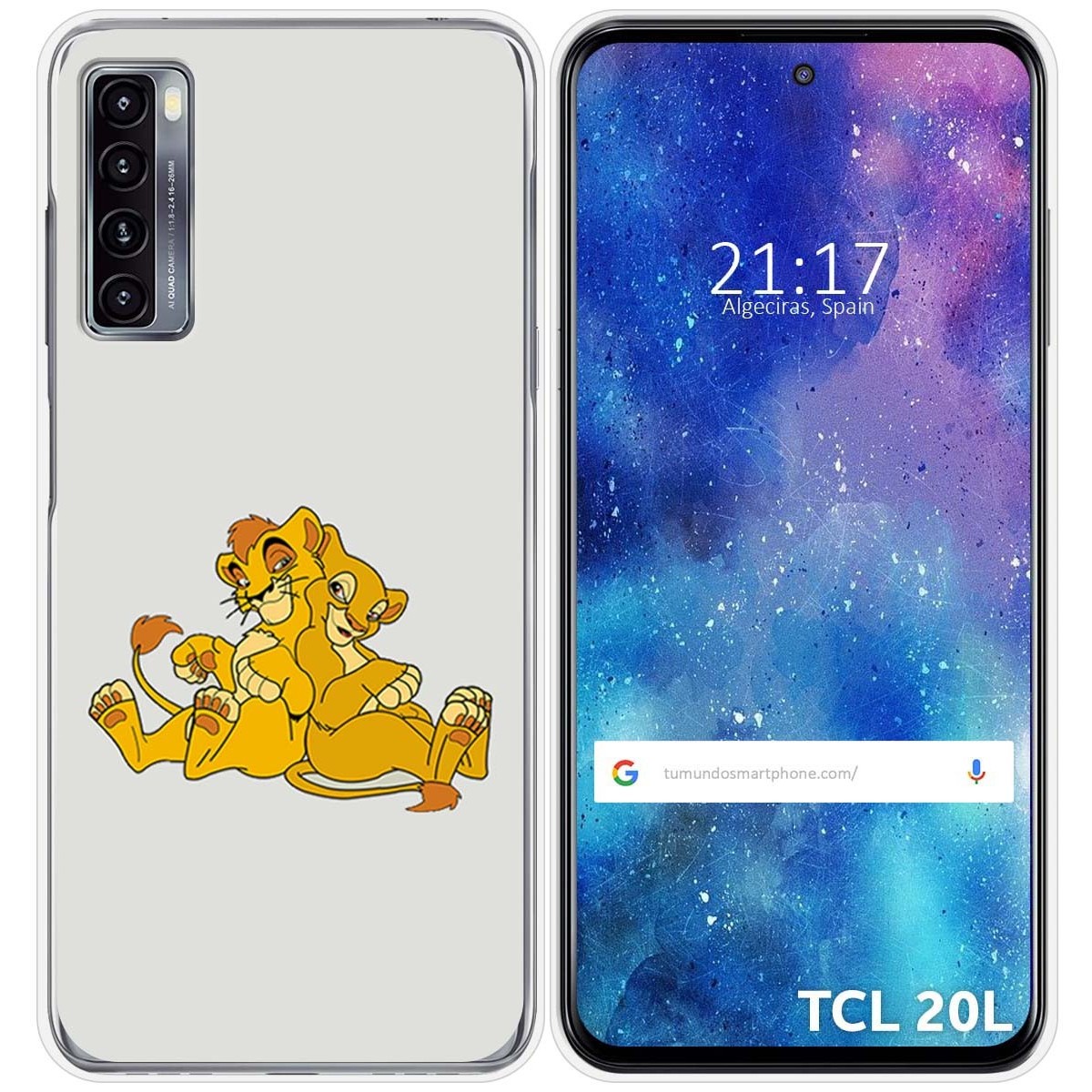Funda Gel Tpu para TCL 20L / 20L+ diseño Leones Dibujos