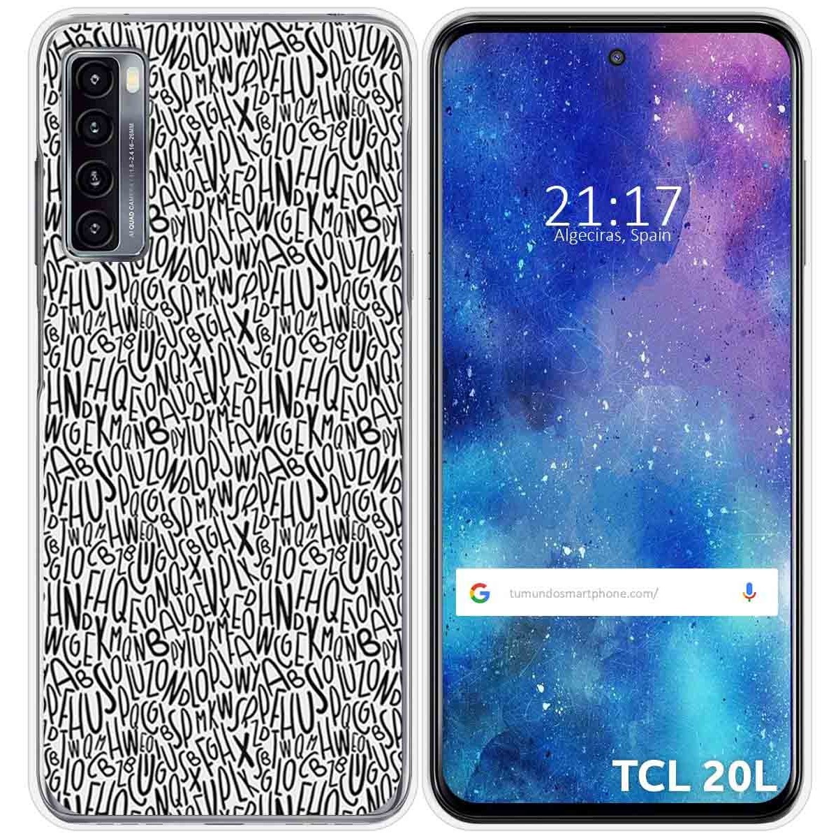 Funda Gel Tpu para TCL 20L / 20L+ diseño Letras Dibujos
