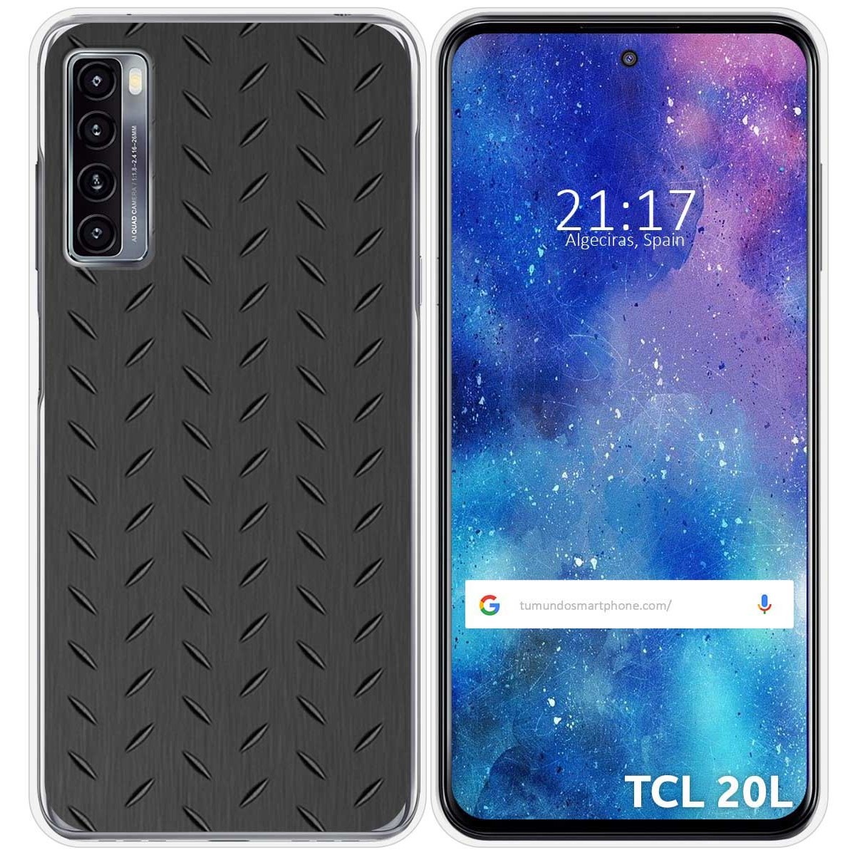 Funda Gel Tpu para TCL 20L / 20L+ diseño Metal Dibujos